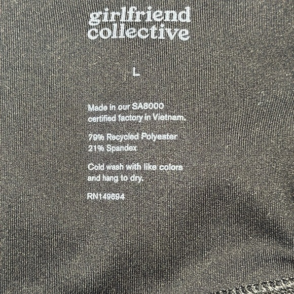Girlfriend Collective Black Compressive High-Rise Leggings Cropped size Large - Picture 5 of 10